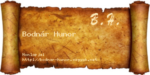 Bodnár Hunor névjegykártya